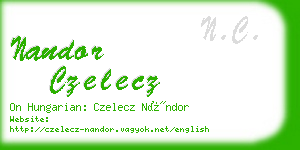 nandor czelecz business card